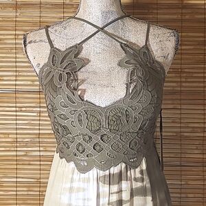 Fitted Lace Bustier Topped Dress
